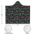thumbnail image 3 of Wearable Blanket,Neon Controllers Games Icons Black Pattern Hooded Wearable Sherpa Blanket for Adults & Teens,Winter Poncho Shawl Wrap Cape Thick Warm,50"x60", 3 of 5