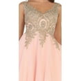 thumbnail image 2 of Womens Blush Cocktail Semi Formal Graduation Short V-Neck Sleeveless A-Line Plus Size Dress, 2 of 10