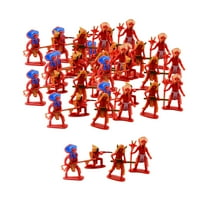 Rushawy 40Pcs Miniature Indian Figurines Indian Figures Playset Toy Dioramas Collections
