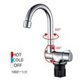 thumbnail image 4 of Foldable Kitchen Faucet 360 Dgree Rotation Sink Water Tap Single Handle Cold Hot Water Mixer Faucet For Rv Boat, 4 of 5