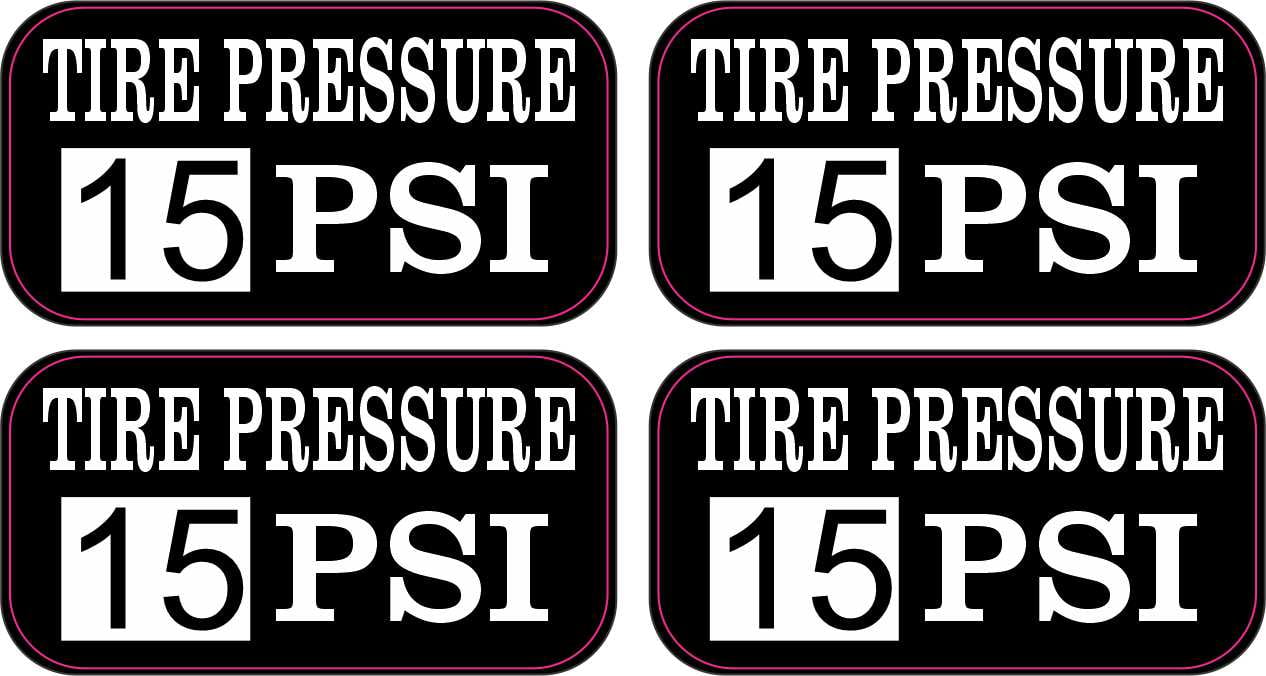 2 inches by 1 inch StickerTalk Tire Pressure 50 PSI Vinyl Stickers 