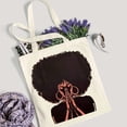 thumbnail image 4 of JEUXUS Canvas Tote Bag Aesthetic - 2 Pcs Cute Tote Bags with Zipper - Cute Graphic Print Summer White, 4 of 7