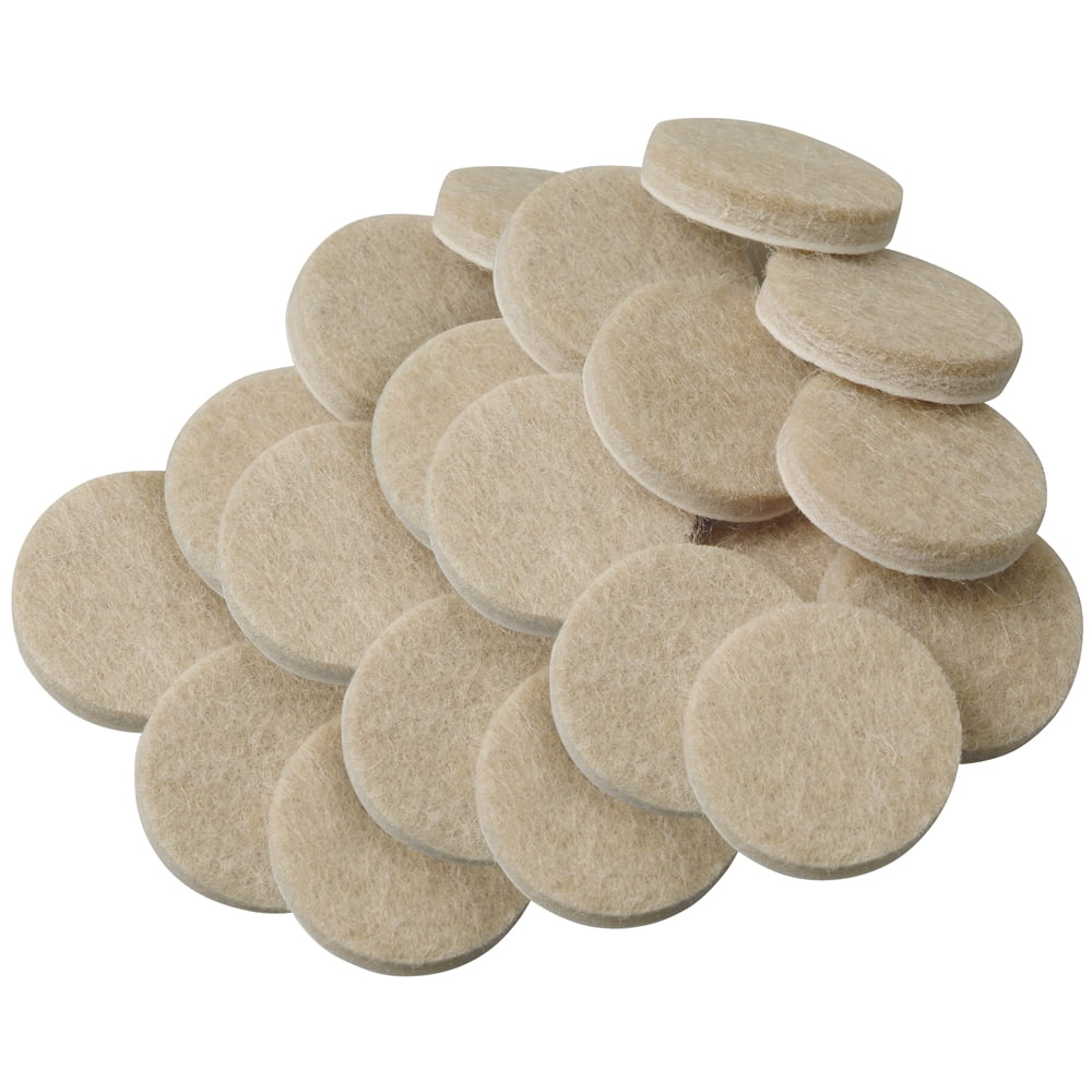 softtouch 3/4" Round HeavyDuty Felt Pads for Hardwood, Beige (20 Pack