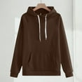 thumbnail image 6 of Womens Two Piece Outfits Sweatsuit Casual Long Sleeve Hoodies Top and Joggers Sweatpants Fall Tracksuit Lounge Matching Set Brown Xl, 6 of 8