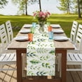 thumbnail image 4 of Table Runners 90 Inches Long Dress Scarves, Sage Green Leaves Farmhouse Coffee/Dining/Kitchen Table Runner for Living Room, Summer Botanical Farmhouse Leaf Watercolor 13x90 Inch, 4 of 9