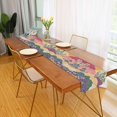 thumbnail image 2 of Yayeee Table Runner 90 inches Long Home Kitchen Dinning Party Decoration, Green Floral Wave, 2 of 7