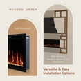 thumbnail image 4 of Modern Ember Aerus Slim 36 Inch Smart Linear Electric Fireplace | Recessed in-Wall or Wall-Mount, 4 of 9