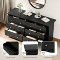 thumbnail image 3 of YESHOMY Black Dresser for Bedroom,6 Drawer Dressers, Storage Chest of Drawers for Hallway,Living Room, Entryway, 3 of 6