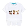 thumbnail image 5 of Toddler Girls Short Sleeve Crew Neck T-Shirts Drop Shoulder Letter 24 Months 2t 3t 4t 5t 6t 7t Star Print Graphic Trendy Cute Tees Gibobby,5-6 Years,White, 5 of 5