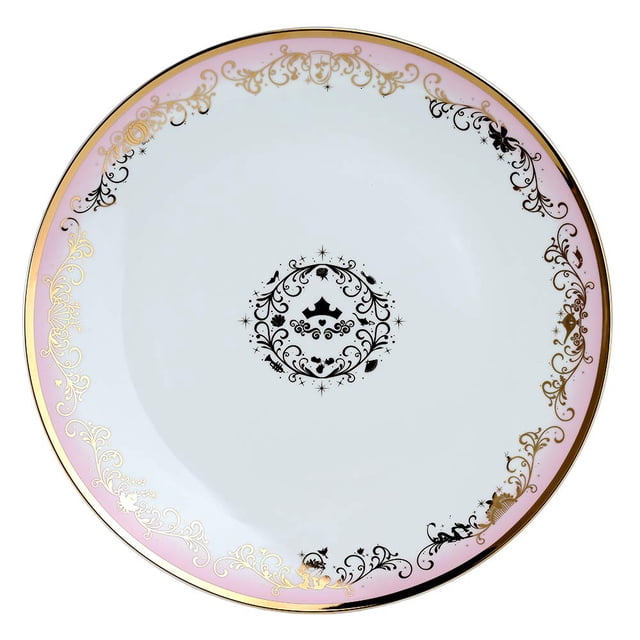 Plato para servir de porcelana Disney Princess de 16 pulgadas con detalles dorados