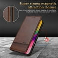 thumbnail image 5 of For iPhone 17 Pro Case Premium PU Leather Simple Wallet Case TPU Bumper Card Slots Kickstand Magnetic Closure Shockproof Flip Cover,black,For iPhone 17 Pro, 5 of 10