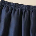 thumbnail image 5 of up to 60% off Gifts Usmixi Elastic Waist Trousers for Women Vintage Lace Patchwork Loose Wide Leg Long Pants Casual Solid Cotton Linen Pants with Pocket Navy m, 5 of 7