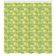 thumbnail image 3 of Ambesonne Floral Shower Curtain, Doodle Daisy Branches, 69"Wx84"L, Apple Green Yellow Black, 3 of 3