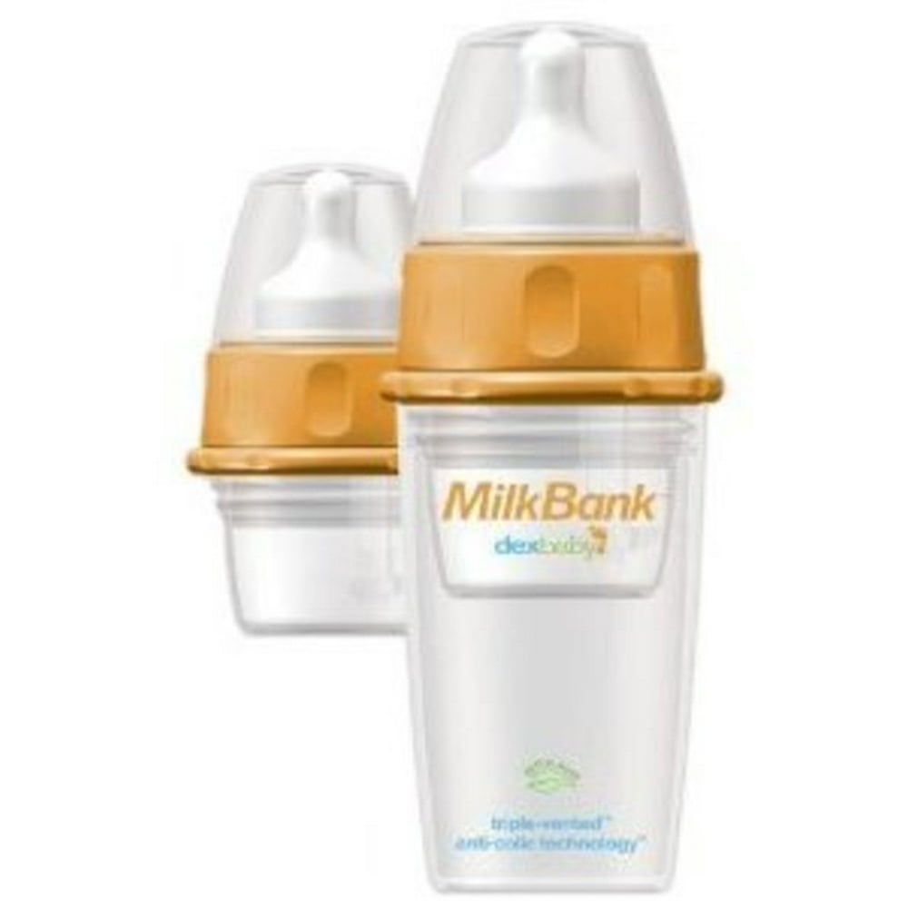 MilkBank BPA Free Insulated Feeding Bottles 2.5 oz 2Pack Multi