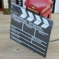 thumbnail image 5 of Sarapandan Wood Director Scene Clapperboard TV Movie Action Board Film Cut Prop(Black), 5 of 6
