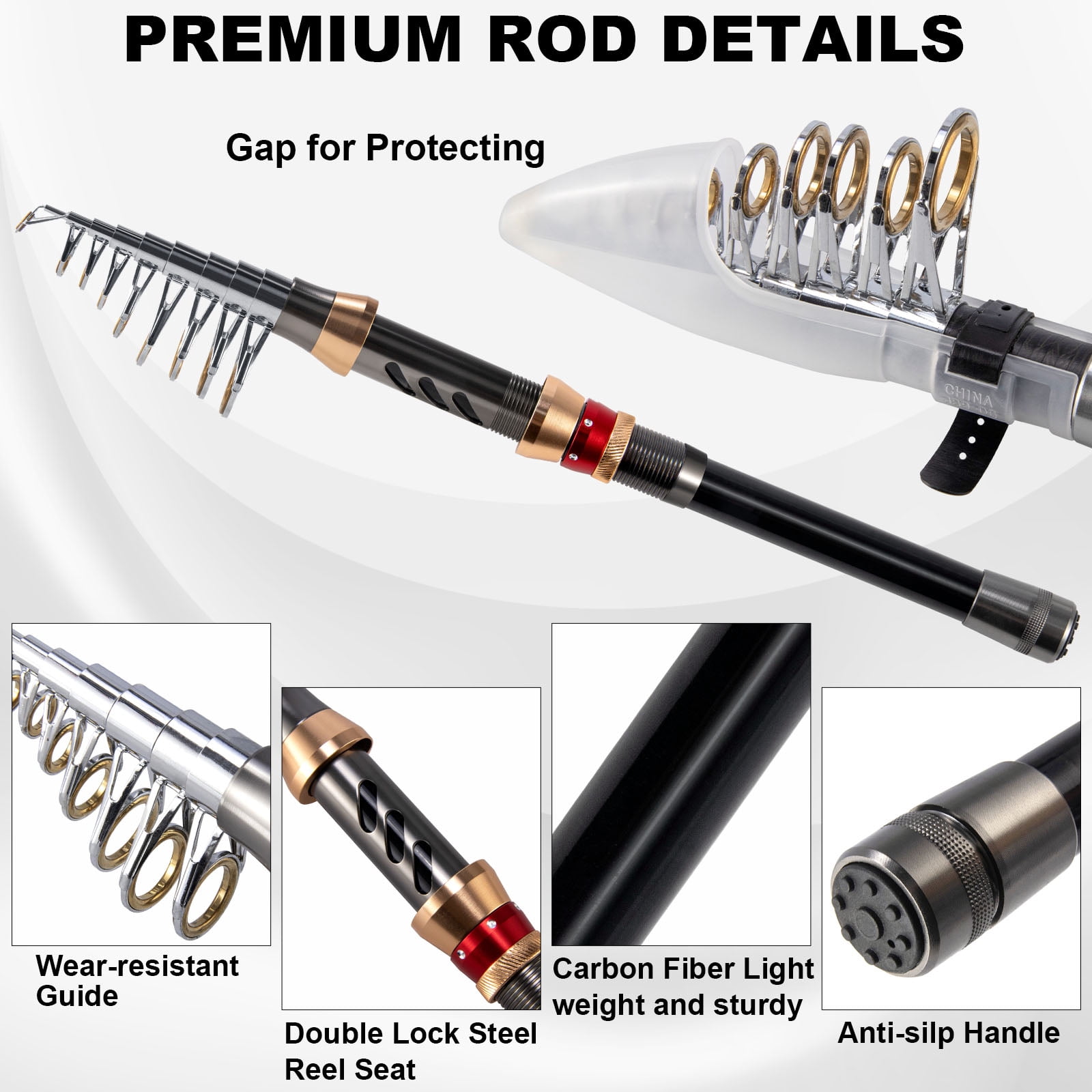 Dr.Fish Fishing Rod and Reel Combo Telescopic Rod 4000 Spinning Reel Combo Set Saltwater Sea Fishing Lures Jigs Spoon Spinner Sandeel Lures Sea Gear Equipment Tackle