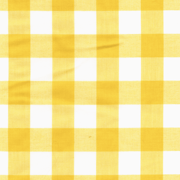 Yellow 1 Inch Gingham, Fabric By the Yard