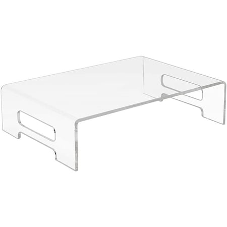 Dvd Player Riser Monitor Stand with Built-in Side Handles, Acrylic Multi-Purpose ...