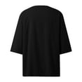 thumbnail image 4 of Casual Women's T Shirts Classic Round Neck With Button Detail Short Sleeve Comfortable Everyday Wear For Spring And Summer Compression Long Sleeve Women Loose Casual T Shirt Ladies Long Sleeve T Shirt, 4 of 4