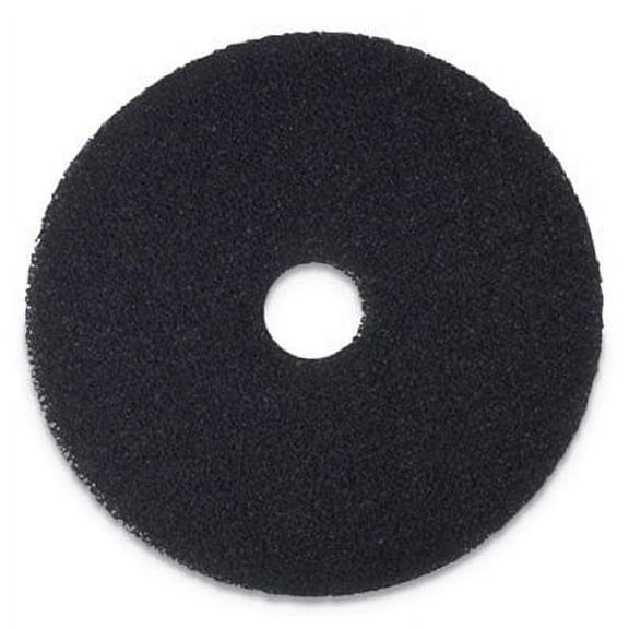 Boardwalk® Stripping Floor Pads, 15" Diameter, Black, 5/carton BWK4015BLA
