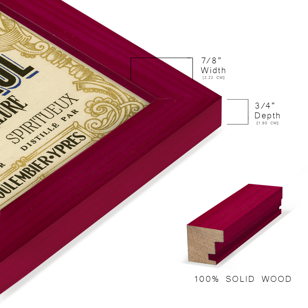Fine St. Paul -Framed Print w/glass-Cherry Red