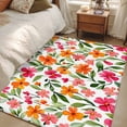 thumbnail image 5 of Rectangle Area Rug 4x6ft,Garden Watercolor Floral Leaves Washable Carpet Non-Slip Runner Accent Rugs Indoor Floor Mat for Bedroom Living Room Decor,Vintage Green Botanical, 5 of 9