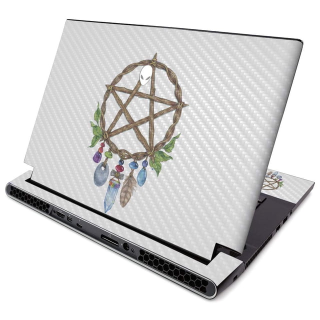 MightySkins Carbon Fiber Skin for Alienware M15 R2 (2019) - Pentacle Charm | Protective, Durable Textured Carbon Fiber Finish | Easy to Apply, Remove, and Change Styles | Made in The USA