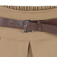 thumbnail image 6 of MAIHAN School Uniform for Girls High Waist A Line Skirt with Double Belt Pleated Flared Tutu Style Skirt for Everyday Wear Stylish Skirt for Kids(Khaki,6-7 Years), 6 of 7
