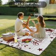 thumbnail image 4 of Wooden Grain Outdoor Rug for Patio/Deck/Porch, Non-Slip Large Area Rug 5 x 8 Ft, Red Country Texas Star Branches Berry Indoor Outdoor Rugs Washable Area Rugs, Reversible Camping Rug Carpet Runner, 4 of 8