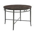 thumbnail image 2 of Benzara BM185653 Round Metal Frame Dining Table with Faux Marble Top, Gray & Brown - 30 x 42 x 42 in., 2 of 2