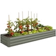 thumbnail image 1 of Outsunny 8x2x1ft Raised Garden Bed Large Galvanized Elevated Planter Box, 1 of 10