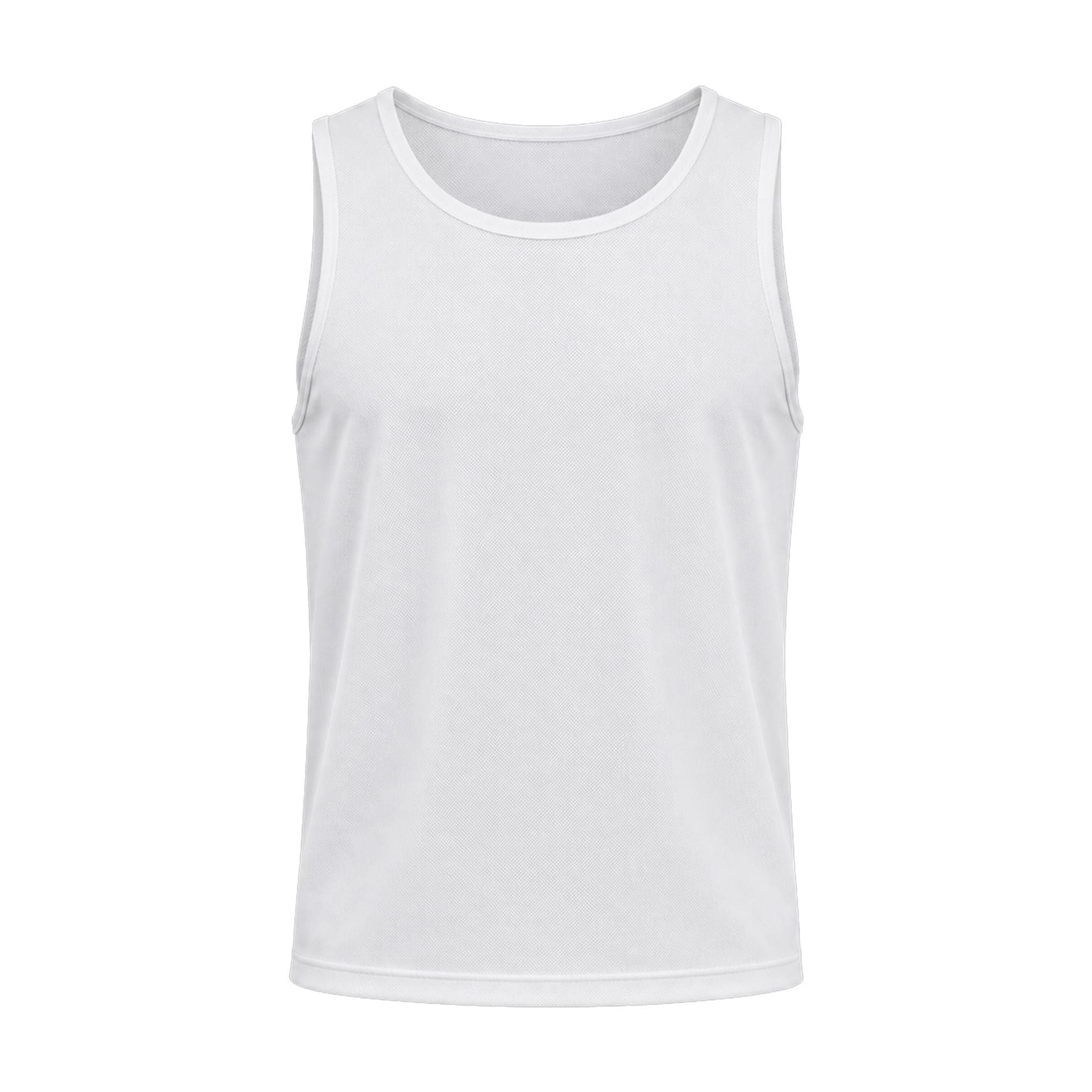 Wrangler Scoop Neck Cotton Tank Tops for Men, White, 3XL, 6 Pack