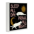 thumbnail image 3 of Stupell Industries Sleep & Prowl Cats Animals & Insects Painting White Framed Art Print Wall Art, 17 x 17, 3 of 9