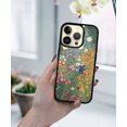 thumbnail image 5 of FINCIBO Soft Rubber Protector Cover Case for Apple iPhone 14 Pro Max 6.7" 2022, Gustav Klimt Flower Garden, 5 of 5