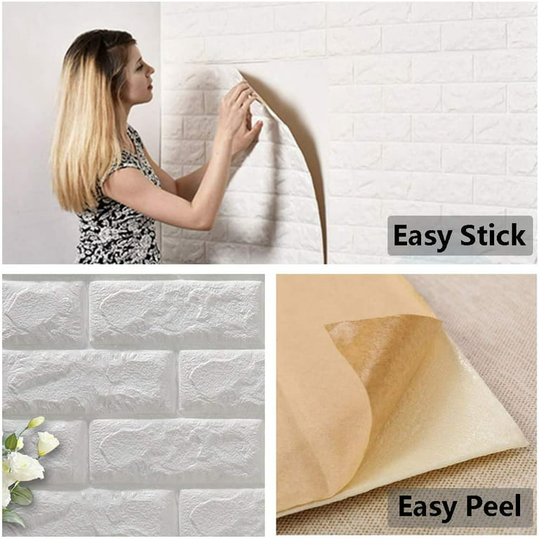 3D Waterproof Brick Wall Stickers for Wall PE Foam Wall Stickers
