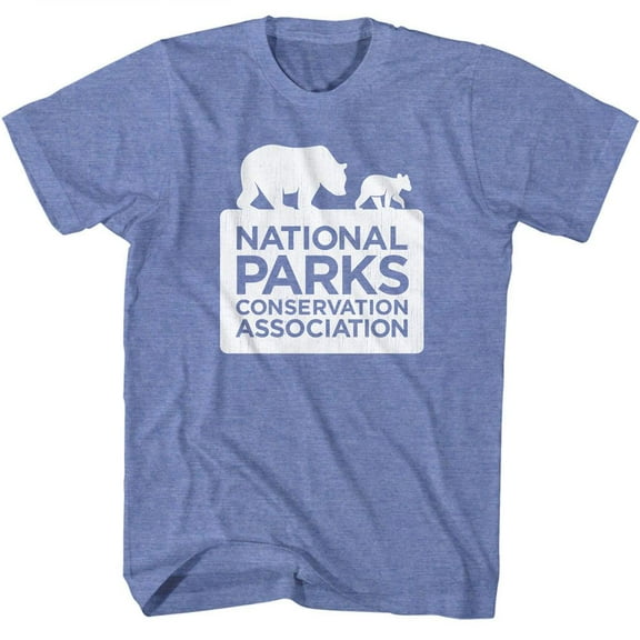 National Parks Logo Light Blue Heather Adult T-Shirt