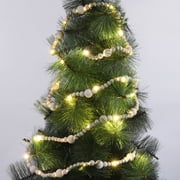 7ft Christmas String Light With Wooden Bead,Xmas tree Decoration,Waterproof Battery Operated Warm White Light For Christmas Home Wall Store Party Wedding Fireplace Indoor Outdoor Bohemian Home Decor