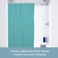 thumbnail image 2 of Kenney® Lightweight PEVA Shower Curtain Liner and C-Ring Set, 70" W x 72" H, Turquoise, 2 of 8