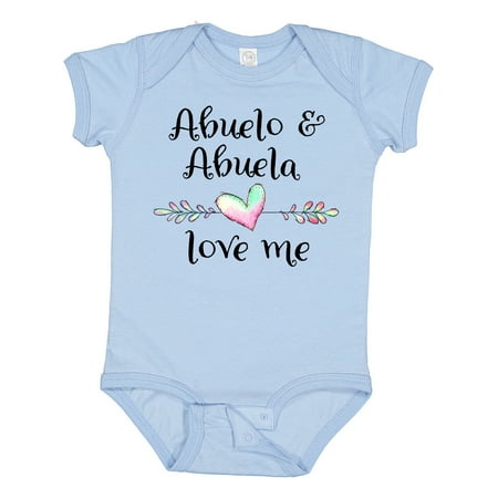 

Inktastic Abuelo and Abuela Love Me- Heart Grandchild Gift Baby Boy or Baby Girl Bodysuit