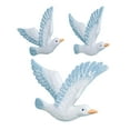 thumbnail image 3 of 3x Seagull Wall Decor Flying Bird Sculptures Background Wall Pendant Wall Decorations Birds Dove Wall Art Decorations for Living Room Garden, 3 of 9