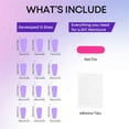 thumbnail image 3 of 24 Pcs Glittering False Nail Valentines Day Press On Nail French Cats Eye Stick on Nail Glossy Artificial Nail, 3 of 4