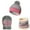 Pink, variant on NUZYZ Kids Winter Woolen Yarn Knitted Pompom Hat Beanie Neck Scarf Gloves Warm Set