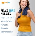 thumbnail image 4 of Sunnybay Microwave Heating Pad for Neck and Shoulders, 26-Inch Long, Hot or Cold Therapy Pack, Blue, 4 of 7