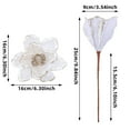 thumbnail image 3 of Honeeladyy Christmas Artificial Flowers, 6.3'' Christmas Poinsettia Flower for Tree Christmas, Poinsettia Flower,Easy to Hang Christmas Artificial Flowers for Christmas Picks (White), 3 of 5