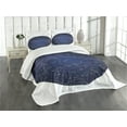 thumbnail image 3 of Ambesonne Constellation Quilted Bedspread Set 3 Pcs, Sky Map Northern, King Size, Blue Cream Violet Blue, 3 of 5