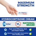 thumbnail image 3 of Crema de Hidrocortisona Globe 1% con Aloe Paquete de 4 de 28 g, 3 of 8