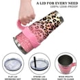 thumbnail image 5 of 40 oz Tumbler with Handle and Straw Leak Proof 40oz Pink Leopard Glitter Cup Insulated Stainless Steel Coffee Travel Mug Leopard Stuff Gift for Women, 5 of 6