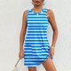 thumbnail image 3 of Vestido de Verano para Mujeres, Vestido de Cuello Redondo sin Mangas de Bolsillo de Impresión de Moda Casual Hecha de 95% Poliéster 5% Spandex para Primavera Verano, Vestido Sexy para Mujeres, 3 of 6