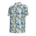 thumbnail image 4 of Wukai Flower and Sail Boat Men’s Polo Shirts,Quick-Dry Athletic Shirt,Classic Fit Shirts-3X-Large, 4 of 8