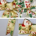 thumbnail image 4 of Lazo Navideño Dorado Pintado De 20 Cm Adornos Navideños Para Colgar Lazo De Cinta Con Estampado Navideño, 4 of 5
